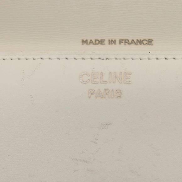 CELINE Shoulder Bag Leather 2way White Auth 83132 - Picture 16 of 16